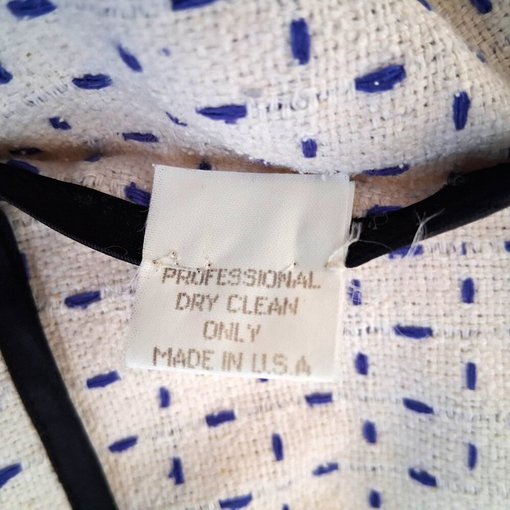 Jasmin Shokrian Silk Pencil Skirt Blue Embroidered Plus Sign 2 Piece Lot SZ 10 L - Picture 16 of 16